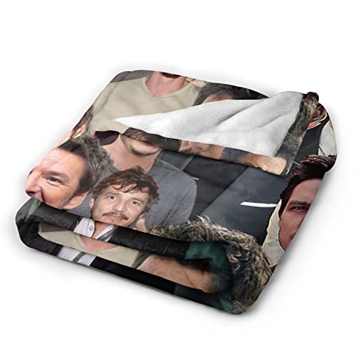 JULES Soft Pedro Pascal Collage Blanket 40'' x 50'' Flannel Fleece Blankets for Home Sofa Bed Room