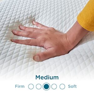 Tempur-Pedic TEMPUR-Adapt + Cooling 3-Inch Queen Mattress Topper Medium Luxury Premium Foam, Washable Cover, Medium Cooling Topper,White & Cool Luxury Mattress Protector, Queen, White