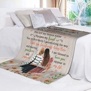 Mubpean Sister in Law Gifts Blanket - Sister in Law Birthday Gifts - Gifts for Sister in Law - Birthday Gifts for Sister in Law - Sister in Law Gifts for Women - Bonus Sister Gifts Blankets 60"x 50"