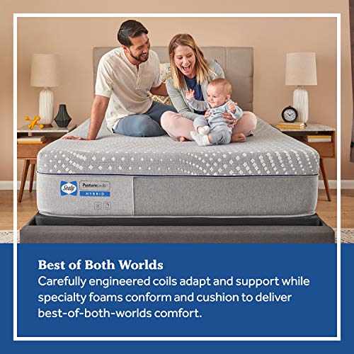 Sealy Posturepedic Hybrid Lacey Soft Feel Mattress and 9-Inch Foundation, Twin XL