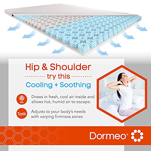 The Premium Mattress Topper by Dormeo (Twin) and True Evolution Pillow Bundle