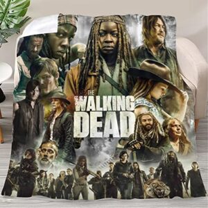 landosps nice the apocalyptic walking horror drama dead throw blanket, plush microfiber halloween blankets and throws for bed, weighted air condition blanket 40"*50" （100 * 130cm）