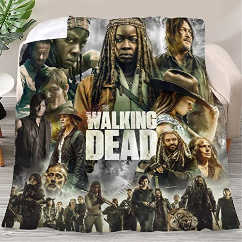 Landosps Nice The Apocalyptic Walking Horror Drama Dead Throw Blanket, Plush Microfiber Halloween Blankets and Throws for Bed, Weighted Air Condition Blanket 40"*50" （100 * 130cm）