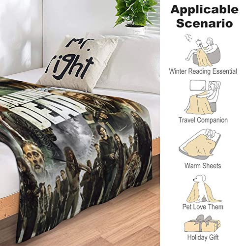 Landosps Nice The Apocalyptic Walking Horror Drama Dead Throw Blanket, Plush Microfiber Halloween Blankets and Throws for Bed, Weighted Air Condition Blanket 40"*50" （100 * 130cm）