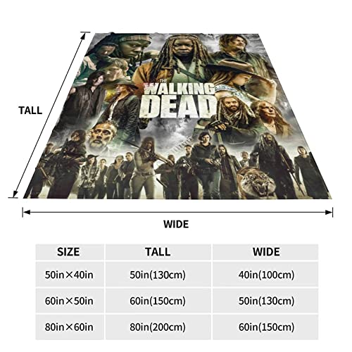 Landosps Nice The Apocalyptic Walking Horror Drama Dead Throw Blanket, Plush Microfiber Halloween Blankets and Throws for Bed, Weighted Air Condition Blanket 40"*50" （100 * 130cm）