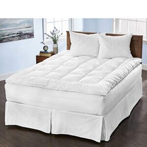 generic premium featherbed topper twin cotton,feather white