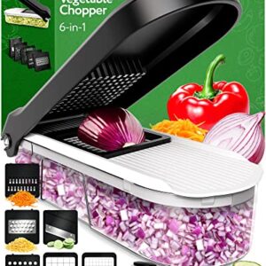 Fullstar Compact Vegetable Chopper - Vegetable Cutter, Food Chopper, Veggie Chopper, Onion Chopper, Vegetable Chopper With Container, Vegetable Slicer, Vegetable Cutter, Mandoline Slicer (6 Inserts)