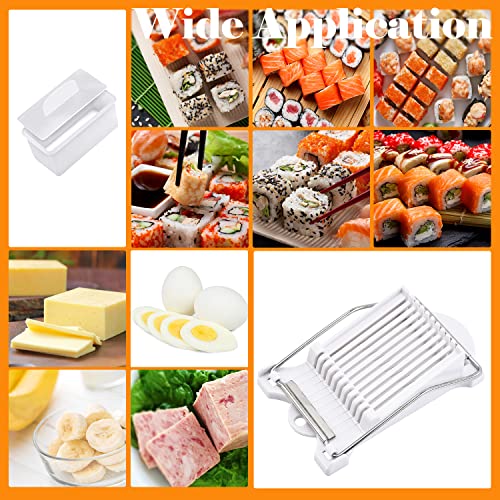 Spam Musubi Mold, Spam Slicer Musubi Maker Kit Onigiri Musubi Mold, Egg Cutter for Boiled Eggs, Cheese Strawberry Apple Luncheon Meat Hot Dog Slicer