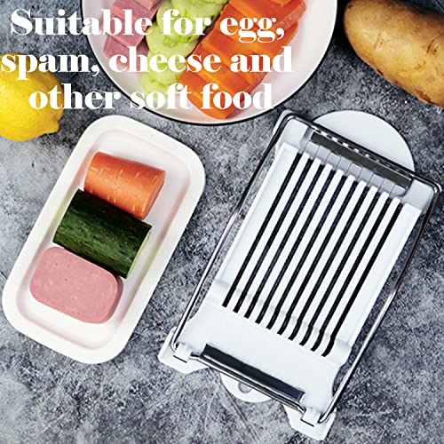 Spam Musubi Mold, Spam Slicer Musubi Maker Kit Onigiri Musubi Mold, Egg Cutter for Boiled Eggs, Cheese Strawberry Apple Luncheon Meat Hot Dog Slicer