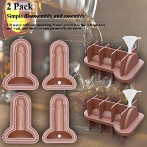 Novelty Ice Cube Mold 2 Pack Spoof Silicone Prank Ice Cube Tray with Lid BPA Free Ice Maker for Cocktail, Whiskey, Beer, Coffee and Homemade, Keep Drinks Chilled