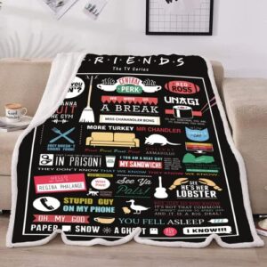lovinsunshine friends tv show blanket friends tv show gifts merchandise sherpa fleece throw blanket (60x50)