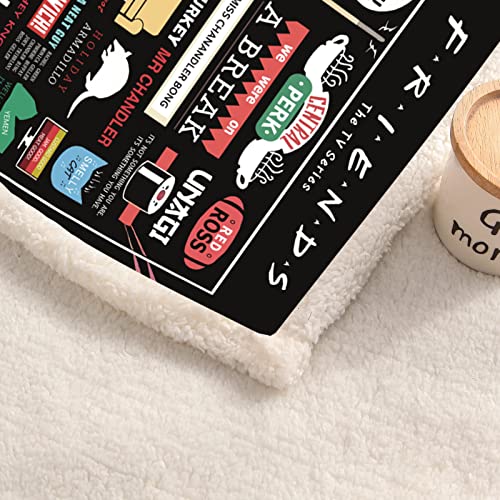 LOVINSUNSHINE Friends Tv Show Blanket Friends Tv Show Gifts Merchandise Sherpa Fleece Throw Blanket (60x50)