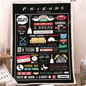 LOVINSUNSHINE Friends Tv Show Blanket Friends Tv Show Gifts Merchandise Sherpa Fleece Throw Blanket (60x50)