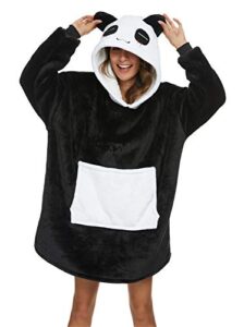 wearable blanket sweatshirt unisex panda hoodie oversized