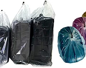 Set of 5 Plastic Storage Bags for Luggage Storage, Pillow Bag, Rug Bag Plastic Drawstring Bags for Suitcase Storage, Attic Storage Bags. Quality Large Plastic Storage Bag (Large)