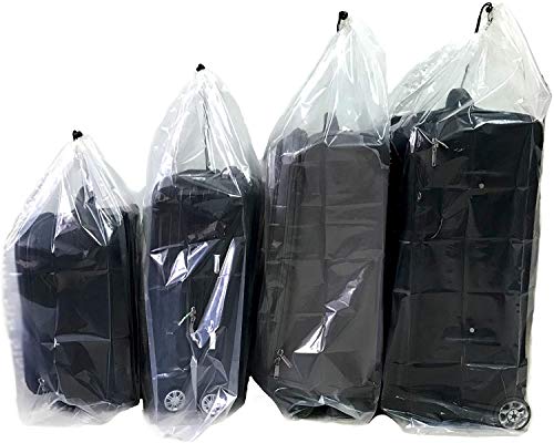 Set of 5 Plastic Storage Bags for Luggage Storage, Pillow Bag, Rug Bag Plastic Drawstring Bags for Suitcase Storage, Attic Storage Bags. Quality Large Plastic Storage Bag (Large)