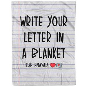 personalized letter blanket throw fleece custom love gift inspirational present to my daughter son from mom dad customized soft perfect wedding for husband wife or girlfriends (60 x 80)