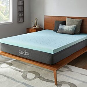 Bedsy Sleep Mattress Topper Gel Memory Foam, Queen, Blue