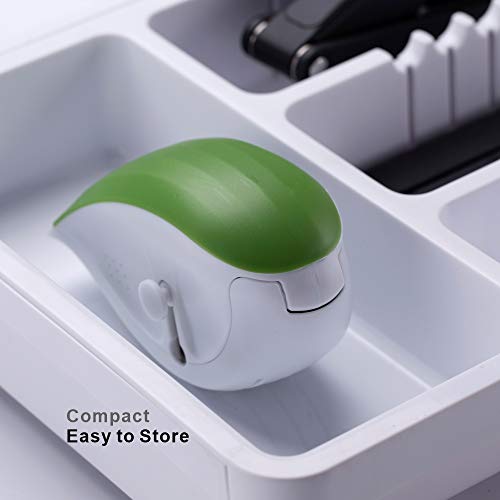 3-in-1 Herb Chopper Mincer Roller Cutter Slicer, Leaf Stripper, Scraper- Retractable for Safe Storage, Detachable for Easy Cleaning, 4 Sharp Stainless Steel Blades, Soft-touch Handle - by KITCHENDAO