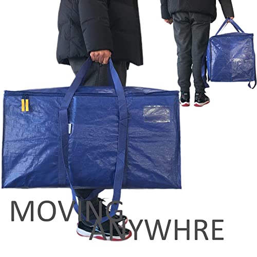 AlexHome Easy Moving Bags Heavy Duty,8 Pack,Zip Top,Surround Handles.