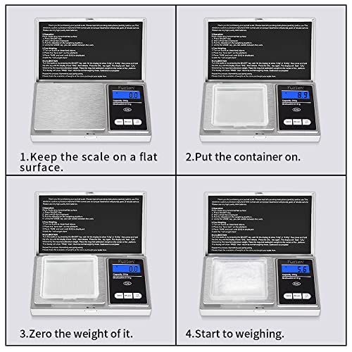 Fuzion Digital Gram Scale, 200g/0.01g Mini Jewelry Scale, Pocket Scale, Herb Scale Gram and Ounce, Portable Travel Food Scale .01 Gram Accuracy with LCD Display, Stainless Steel, Tare