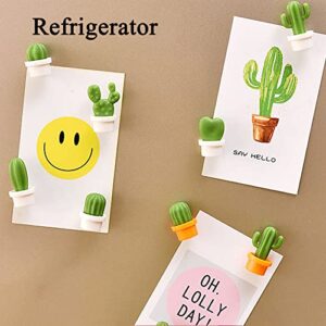 HAUTOCO Decorative Refrigerator Magnets Fridge Magnets, 12Pcs Mini Plant Fridge Magnet Cactus Whiteboard Magnets Locker Accessories Push Pin Magnets for Magnet Boards Fridge School Home Office Decor