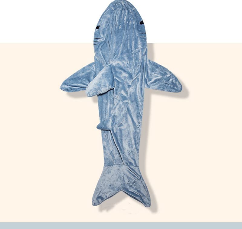 ZOEBER Shark Blanket,Shark Blanket Adult,Shark Blanket Hoodie,Shark Blanket Hoodie Adult,Shark Onsie,Shark Wearable Blanket Adult (74.8inX35.5in (L) for Adults a Height of 155-175cm)