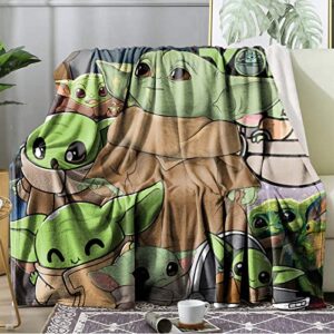 blanket fleece throw decorative soft warm lightweight for sofa couch bed travel home office all seasons 60"x50"