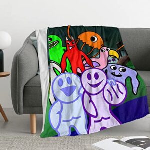 Game Blanket Cartoon Character Throw Blanket Soft Warm Plush Blankets Anime Living Room Travel Throws Blanket 50"x40"