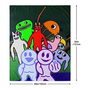 Game Blanket Cartoon Character Throw Blanket Soft Warm Plush Blankets Anime Living Room Travel Throws Blanket 50"x40"