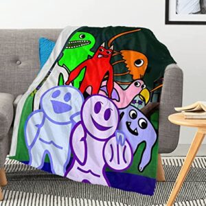 Game Blanket Cartoon Character Throw Blanket Soft Warm Plush Blankets Anime Living Room Travel Throws Blanket 50"x40"