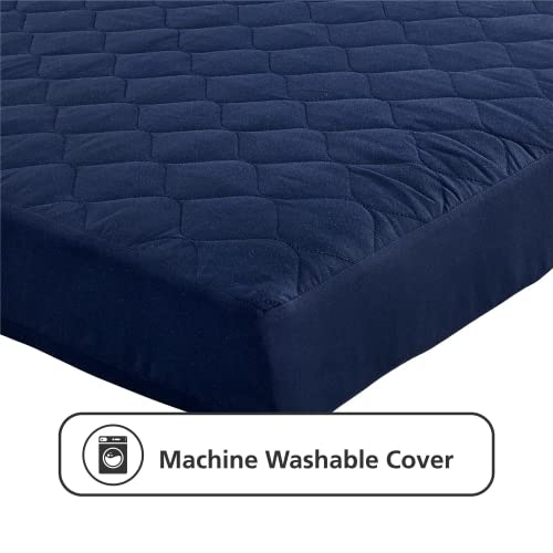 Value 6 Inch Thermobonded Polyester Filled Quilted Top Bunk Bed Mattress, Twin, Navy, HP 747 (Navy, Twin)