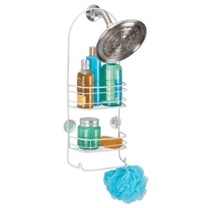 idesign interdesign rondo bathroom shower caddy for shampoo, conditioner, soap-white