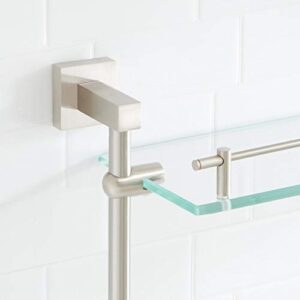 Signature Hardware 295819 Albury 17" Glass Bathroom Shelf