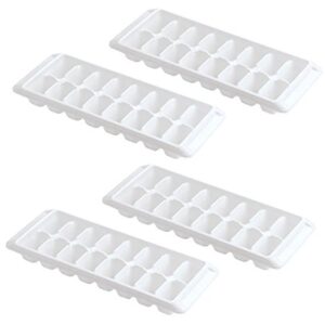 Kitch Easy Release White Ice Cube Tray, 16 Cube Trays (Pack of 4) (4 Pack - 64 Cubes)