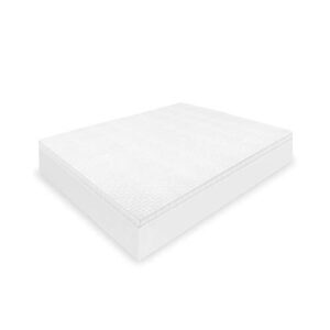 sensorpedic 2-inch majestic ventilated mattress topper, queen, white