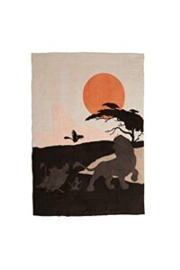 barefoot dreams cozychic the lion king throw, blanket, stone multi-54” x 72”