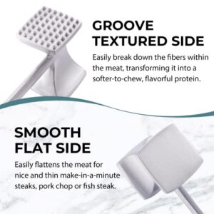 KITEXPERT Meat Tenderizer Hammer with Comfortable-Grip Handle, Dual-side Meat Mallet for Kitchen, Heavy Duty Meat Pounder Hammer For Tenderizing Steak, Beef and Fish