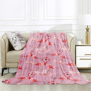 udten flamingo blanket gift for lovers, flamingo flannel throw blanket for girls women, couple gift for wife husband, wedding love anniversary throws for teens adults birthday gift(50" x 60")