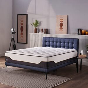 bsleep hybrid mattress queen 13" | bamboo charcoal memory foam | cotton cover | certipur-us certified | bed-in-a-box | back pain relief support | medium firm
