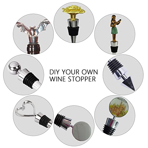 Stainless Steel Wine and Beverage Bottle Stoppers Ball Designed Wine Bottle Corks Tapered Storage Crafts Art DIY (10)