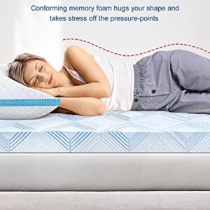 BedStory 2 Inch King Size Memory Foam Mattress Topper, Ventilated Bed Topper with Removable Cover, Soft Foam Mattress Topper, CertiPUR-US Certified