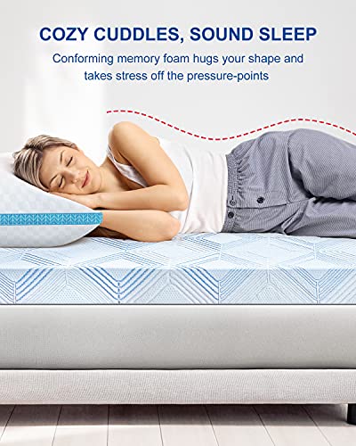 BedStory 2 Inch King Size Memory Foam Mattress Topper, Ventilated Bed Topper with Removable Cover, Soft Foam Mattress Topper, CertiPUR-US Certified