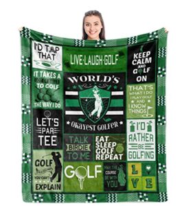 golf gifts for men unique - funny golf gifts - golfing gifts for men women - best golf gift - golf gift for him- golf stuff gift - mens golf gifts ideas - golf themed gifts blanket 50" x 60"