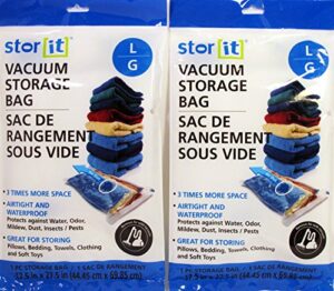 vacuum storage space saver bag 17.5 in x 27.5 in (2 pack)