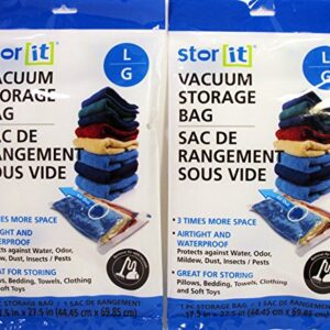 Vacuum Storage Space Saver Bag 17.5 in X 27.5 in (2 Pack)