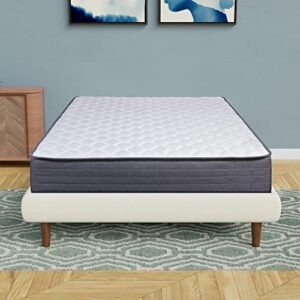 Treaton Twin 9 Inch Hybrid Mattress in a Box for Medium Firm Support, Motion Isolation and Pressure Relief, Black