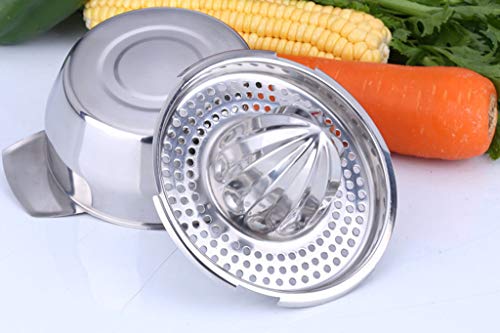 Stainless Steel Lemon Squeezer,Juicer with Bowl Container for Oranges Lemons Fruit Home Made Juice in Kitchen