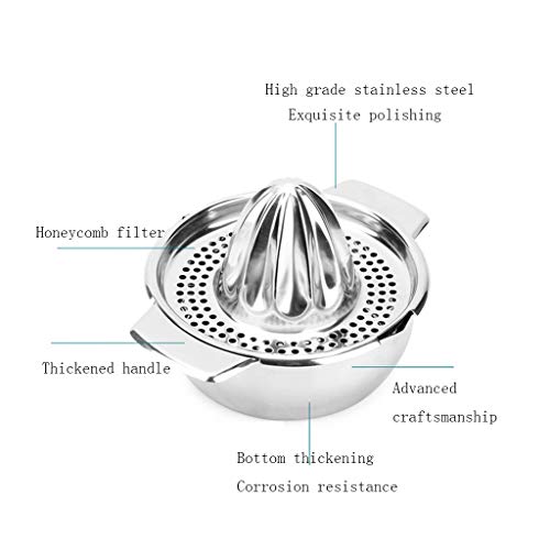 Stainless Steel Lemon Squeezer,Juicer with Bowl Container for Oranges Lemons Fruit Home Made Juice in Kitchen