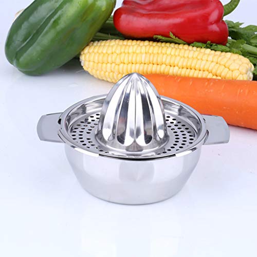 Stainless Steel Lemon Squeezer,Juicer with Bowl Container for Oranges Lemons Fruit Home Made Juice in Kitchen